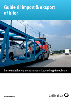 Guide til import & eksport af biler