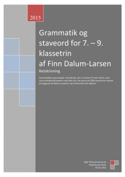 Grammatik og staveord for 7. - Finn Dalum