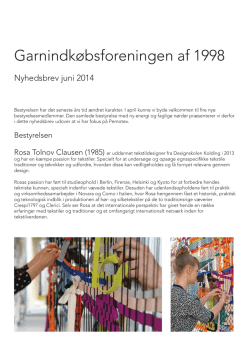 Nyhedsbrev GIF juni2014 - Garnindkøbsforeningen af 1998