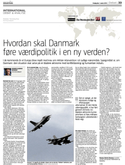 Hvordan skal Danmark føre værdipolitik i en ny verden?