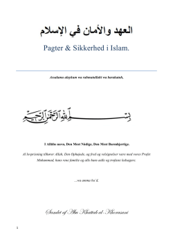 Pagter & Sikkerhed i Islam.