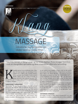 Læs artiklen om Klangmassage fra Prana