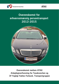 Overenskomst for erhvervsmæssig persontransport 2012-2015