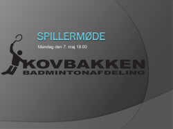KOVBAKKEN - Skovbakken Badminton