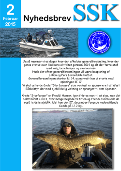 februar - Danmarks Småbådsfiskeklubber
