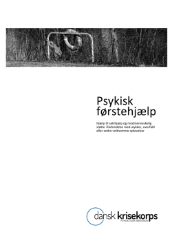 Psykisk Førstehjælp, Dansk Krisekorps, 2014, version 6