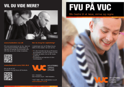 FVU PÅ VUC - VUC Holstebro Lemvig Struer