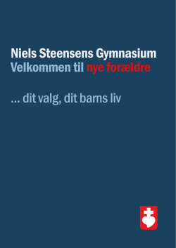 foraeldrefolder_2014.. - Niels Steensens Gymnasium