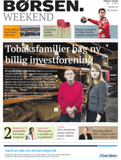 Tobaksfamilier bag ny billig investforening - Halberg