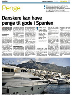 Danskere kan have penge til gode i Spanien
