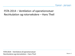 Ventilation af operationsstuer Recirkulation og rotorvekslere
