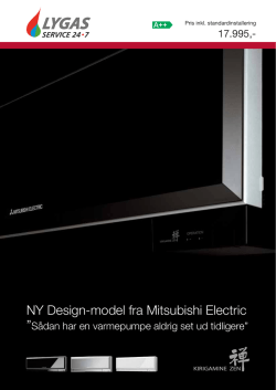 NY Design-model fra Mitsubishi Electric