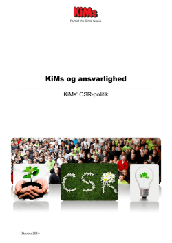 KiMs` CSR-politik