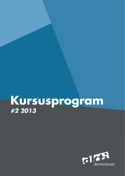 Kursusprogram 02-2013