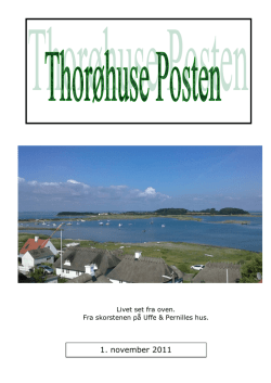 Thorøhuse posten November 2011
