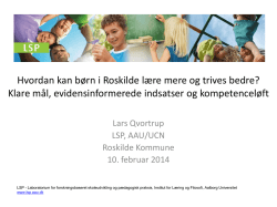 Hvordan kan børn i Roskilde lære mere og trives