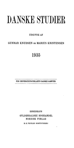 Danske Studier 1935