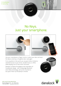 No Keys. Just your smartphone.