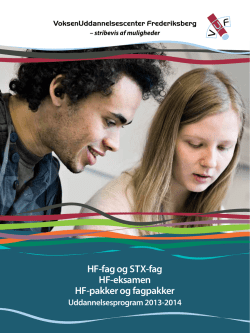 HF-fag og stx-fag HF-eksamen HF
