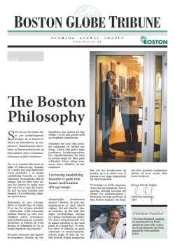 BOSTON GLOBE TRIBUNE The Boston Philosophy