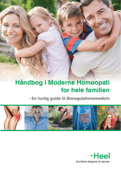 Håndbog i Moderne Homøopati for hele familien