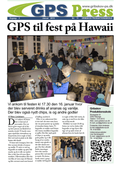GPS til fest på Hawaii - Gribskov Produktionsskole
