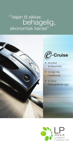 E-Cruise Brochure - Lindgaard · Pedersen A/S