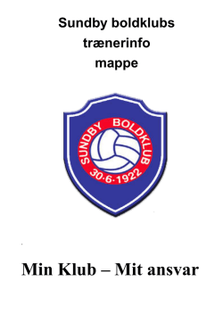 Trænermappe - Sundby Boldklub