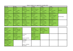 Sæson 1 i Studie 1A: 11. august til 23. november 2014 Mandag