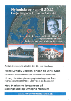 Hans Lyngby Jepsen-prisen til Ulrik Gras Mød