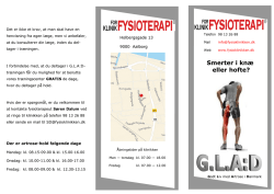 folder - Klinik for Fysioterapi
