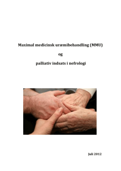 Maximal medicinsk uræmibehandling (MMU) og palliativ indsats i