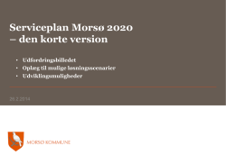 Serviceplan Morsø 2020 – den korte version