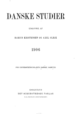Danske Studier 1906