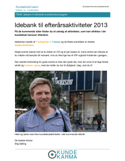 Idebank til efterårsaktiviteter 2013
