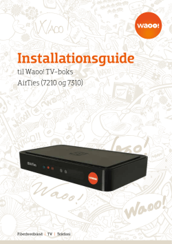 Installationsguide til Airties 7210 og 7310
