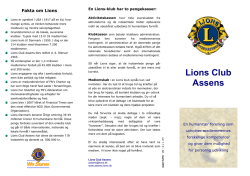 Lions Club Assens M65 folder - Lions Assens