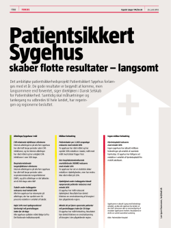 Artikler i PDF - Patientsikkert sygehus