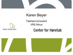 Karen Beyer - Center for Høretab