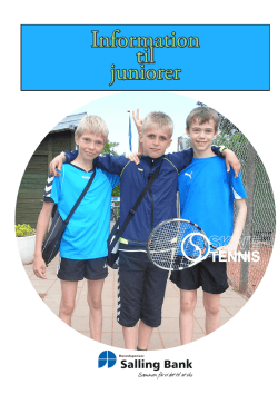 Folder Junior 14 - Skive Tennisklub