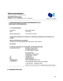 Sikkerhedsdatablad - Sachtleben Chemie GmbH