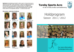 Holdprogram - TorebySportsAcro.dk