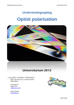 Undervisningsmateriale til optik