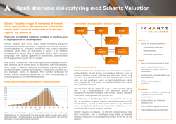 Opnå stærkere risikostyring med Schantz Valuation