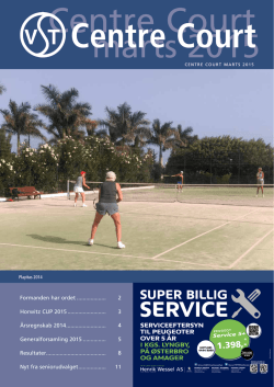 Nr. 1 - 2015 - Virum-Sorgenfri Tennisklub