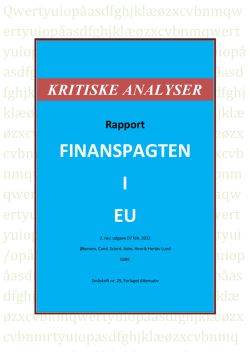 Kritisk analyse af “Finanspagten i EU”