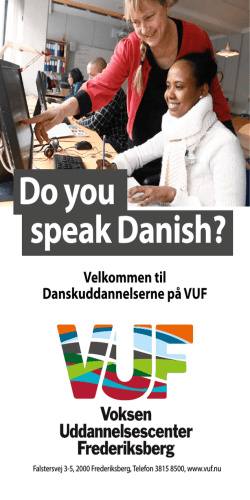 Do you speak Danish? Velkommen til Danskuddannelserne på VUF