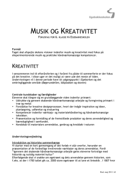 Musik og kreativitet_læseplan