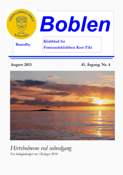 Boblen august 2013 - Frømandsklubben Kon-Tiki
