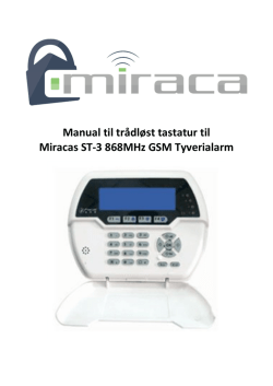 Manual til trådløst tastatur til Miracas ST